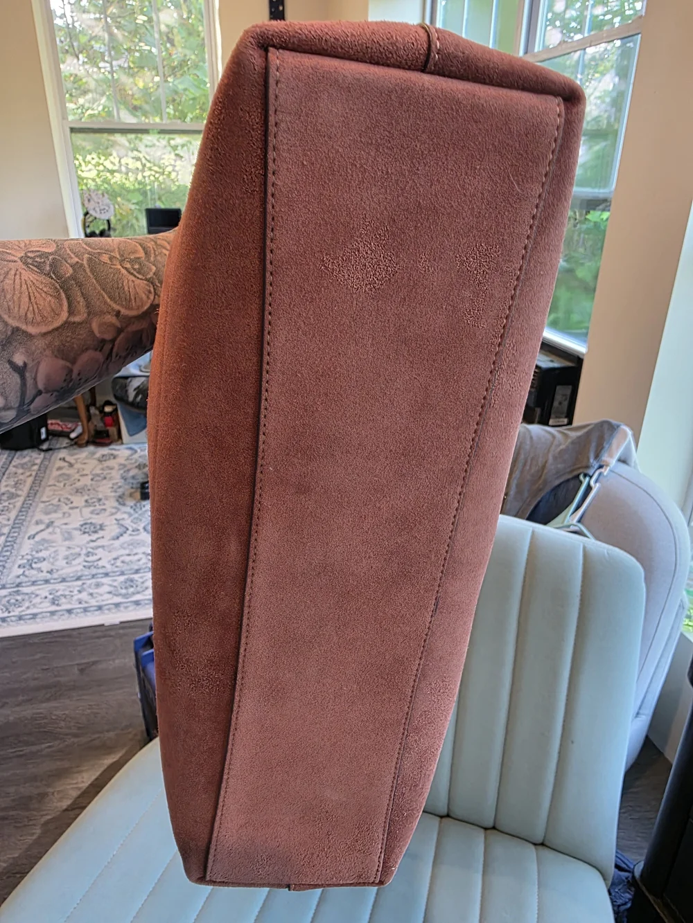 Coach Suede Hobo Bag in Dusty Rose